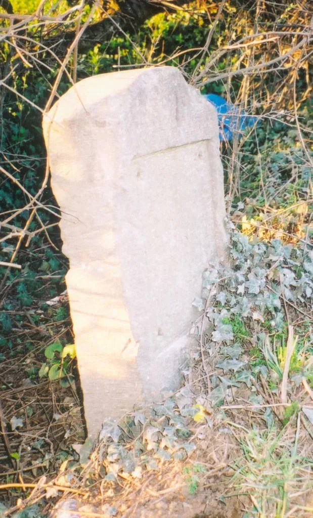 Milestone in Station Road, south of Ardley, Oxfordshire