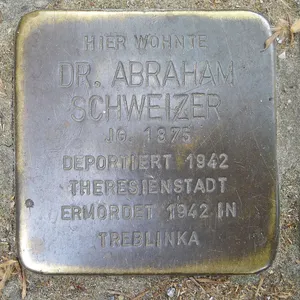 Stolperstein dedicated to Dr. Abraham Schweizer