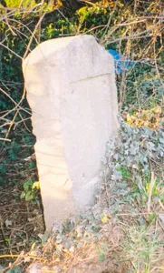 Milestone, Station Road; between railway bridge and southern edge of Ardley, S of Uplands
