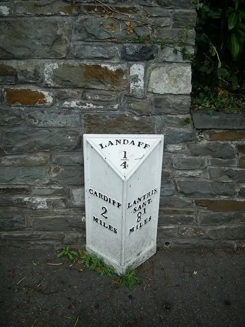 Milepost outside the Cathedral School