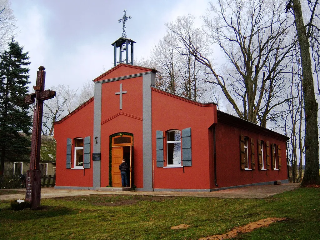 Roman Catholic Church in Saugos, Šilutė District, Lithuania