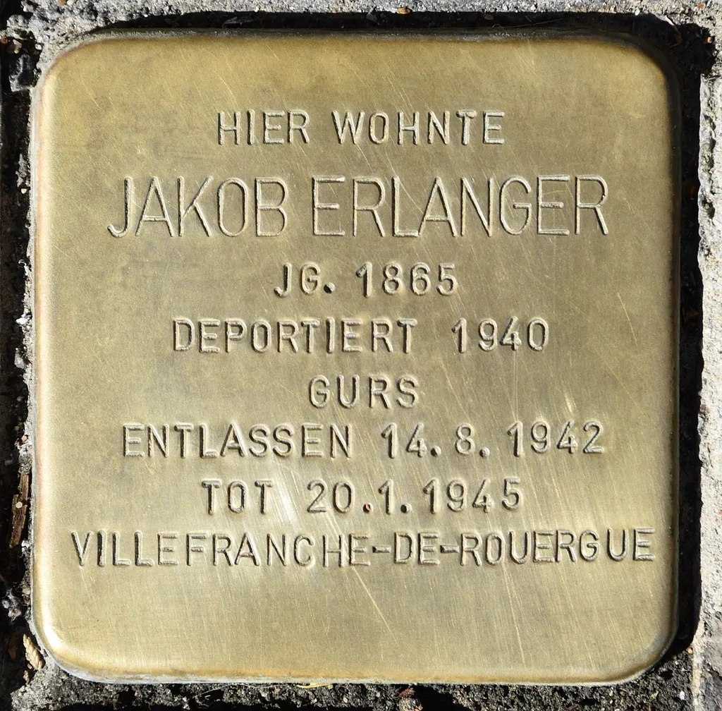 Stolperstein für Jakob Erlanger
