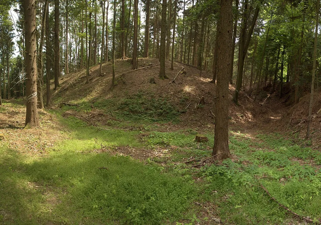 Burgstall Häferloch - Ansicht des Burghügels aus nordwestlicher Richtung