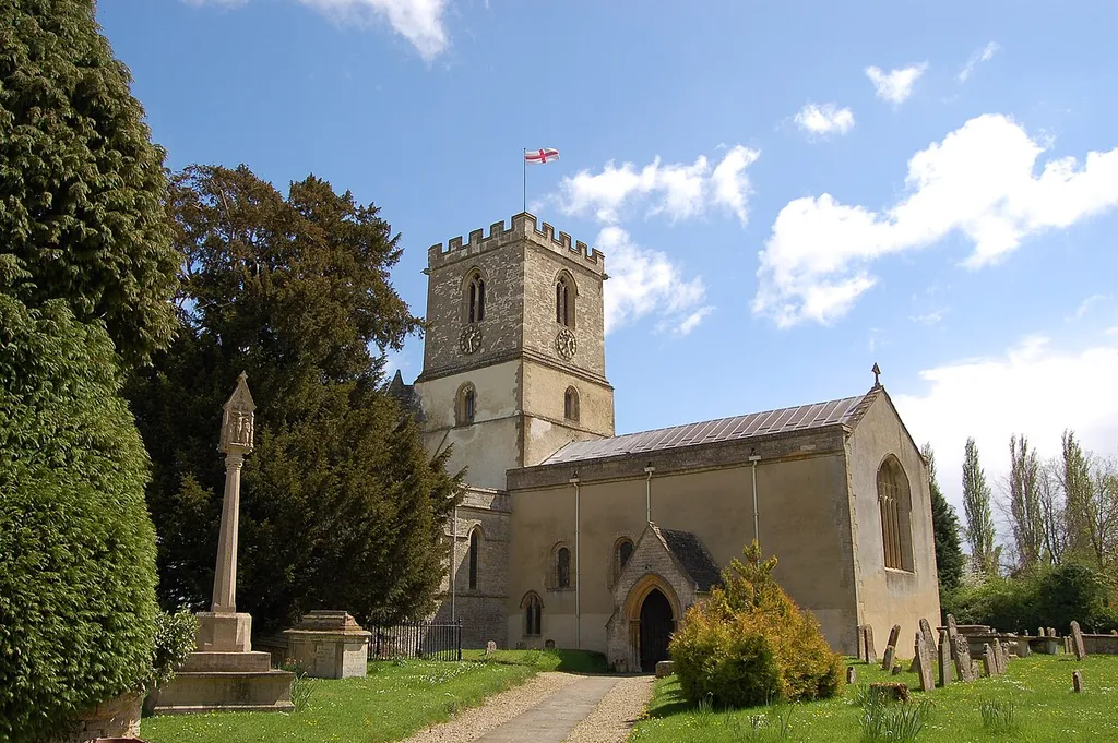 St Michael's parish church, Stanton Harcourt, Oxfordshire, seen from the northwest