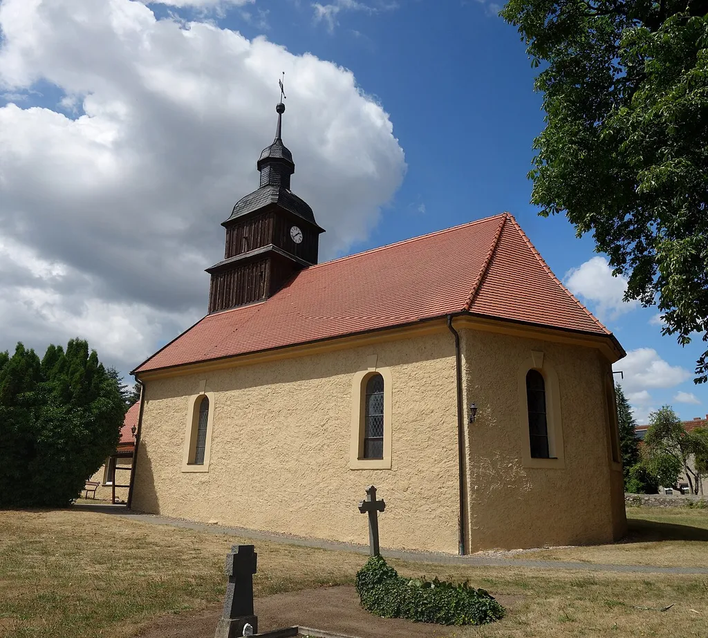 South-eastern view of the church in Naugarten , Nordwestuckermark municipality , Uckermark district, Brandenburg state, Germany