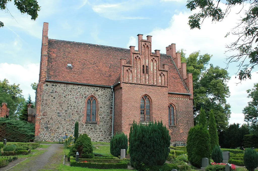 Southside of the Church Karow in Germany