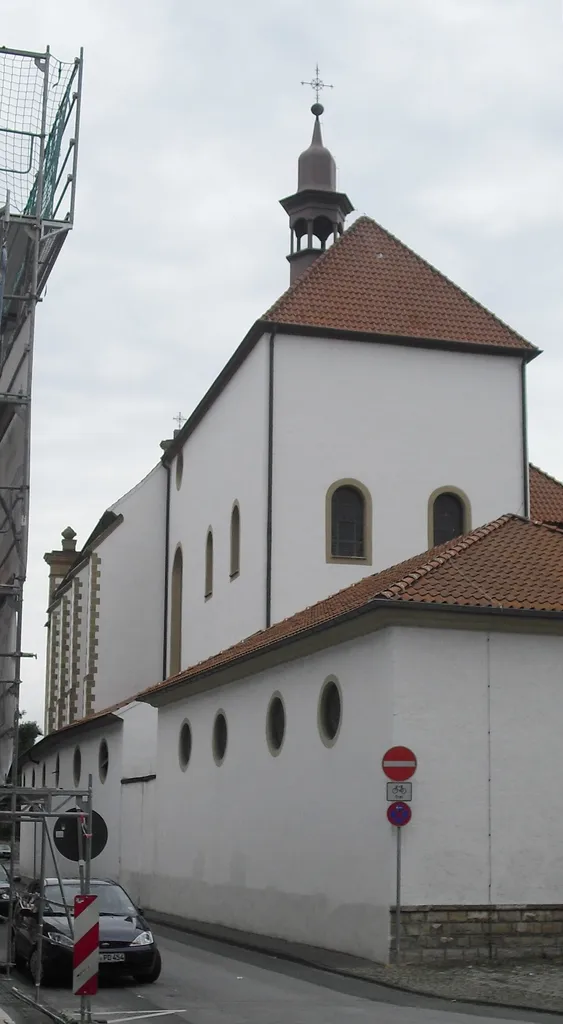 Rückseite der Kapuzinerkirche in Paderborn