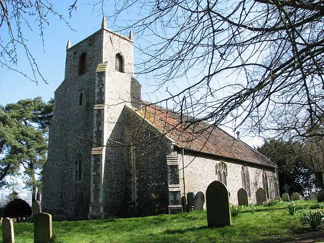 St Margaret's church. The entrance into St Margaret's church leads through a 15th century doorway that is surrounded by a Victorian scroll on the inside > 745536. The interior > 745523 - 745524 was extensively restored on two occasions: by Mrs Fellowes in 1846 and in 1878 by Major Bourchier; another restoration was carried out in 1936. The stained glass windows date from this time; several of the windows, including the east window > 745529, were made by Ward &amp; Hughes of London. The east window commemorates Colonel Claud Bourchier who was awarded the Victoria Cross in the Crimean War. An old ledger slab depicting a skull and crossbones is set into the west wall > 745537. The church is kept locked but a key is readily available. See also http://www.norfolkchurches.co.uk/felthorpe/felthorpe.htm
