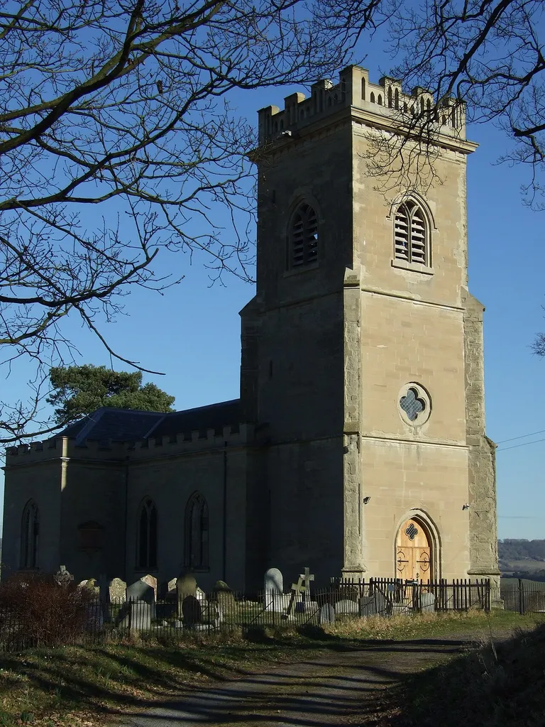 St Mary's parish church, Stanford-on-Teme, Worcestershire, seen from the west