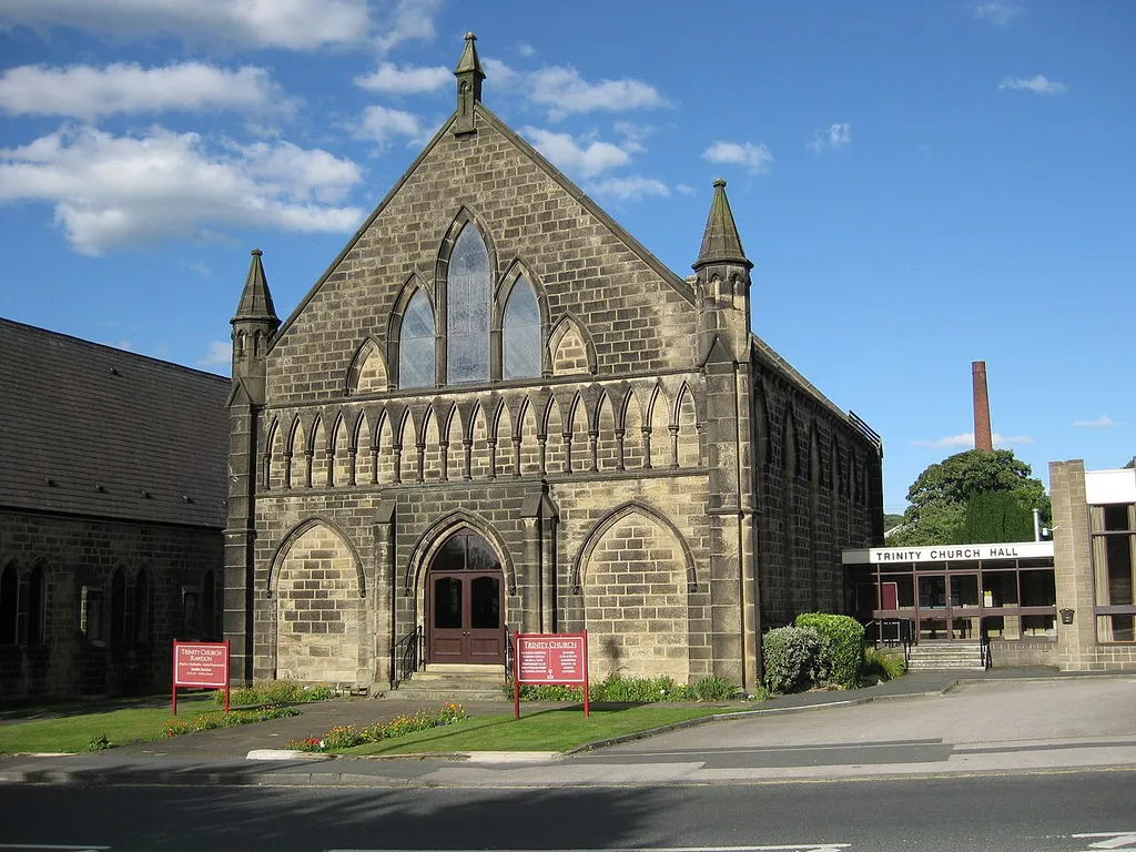 Trinity Church, New Road Side, Rawdon, Leeds, West Yorkshire, seen from the southwest