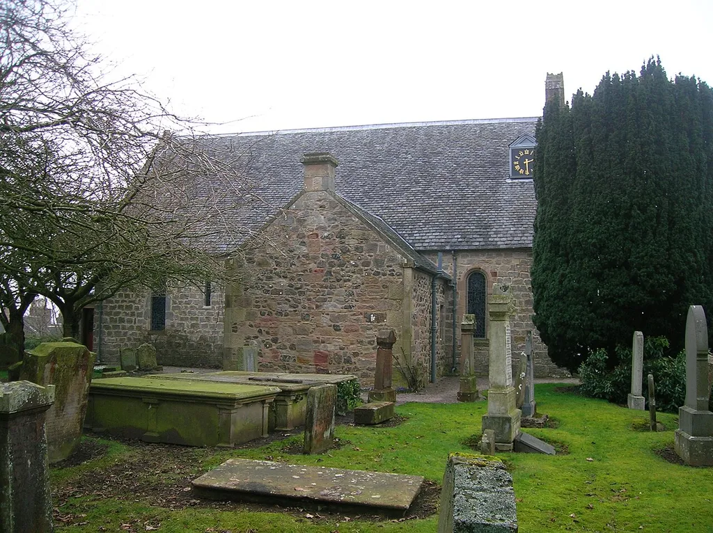 Symington Church and porch. South Ayrshire, Scotland.