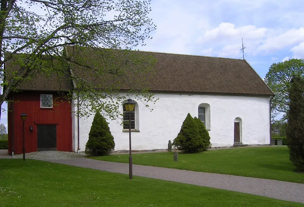 The church of Ödestugu in the province of Småland, Sweden.