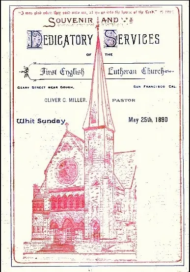 Bulletin Cover from 1890 Dedicatory Service
