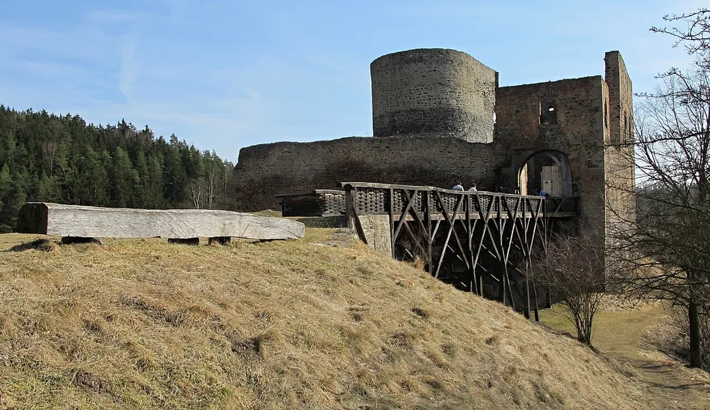 ruins of Gothic castle Krakovec, Rakovník District