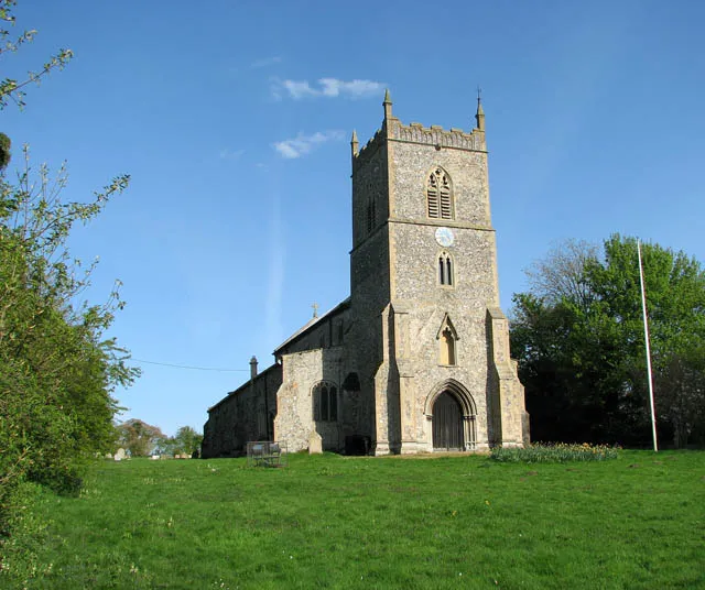 St Mary's church in Sporle St Mary's church is located at the northern end of the village, above the primary school > https://www.geograph.org.uk/photo/1270629 east of The Street > https://www.geograph.org.uk/photo/1270521 - the main thoroughfare through the village. The building dates mainly from the 13th and 14th centuries but was restored in Victorian times.. It still houses a C13 Purbeck marble font > https://www.geograph.org.uk/photo/1966216 with shallow blank arcading, a (restored) C15 nave roof and the remains of a 15th century parclose screen in the south aisle > https://www.geograph.org.uk/photo/1966204. The probably greatest treasure of the church is a medieval wall painting > https://www.geograph.org.uk/photo/1966208 depicting the legend of St Catherine in a number of coloured panels. She was born in Alexandria and raised a pagan, but converted to Christianity in her late teens. She was condemned to death on the breaking wheel, an instrument of torture but according to legend the wheel broke when she touched it and she was consequently beheaded. St Catherine became one of the most influential saints in the religious culture of the late middle ages. Her principal symbol is the spiked wheel, which has become known as the Catherine wheel.