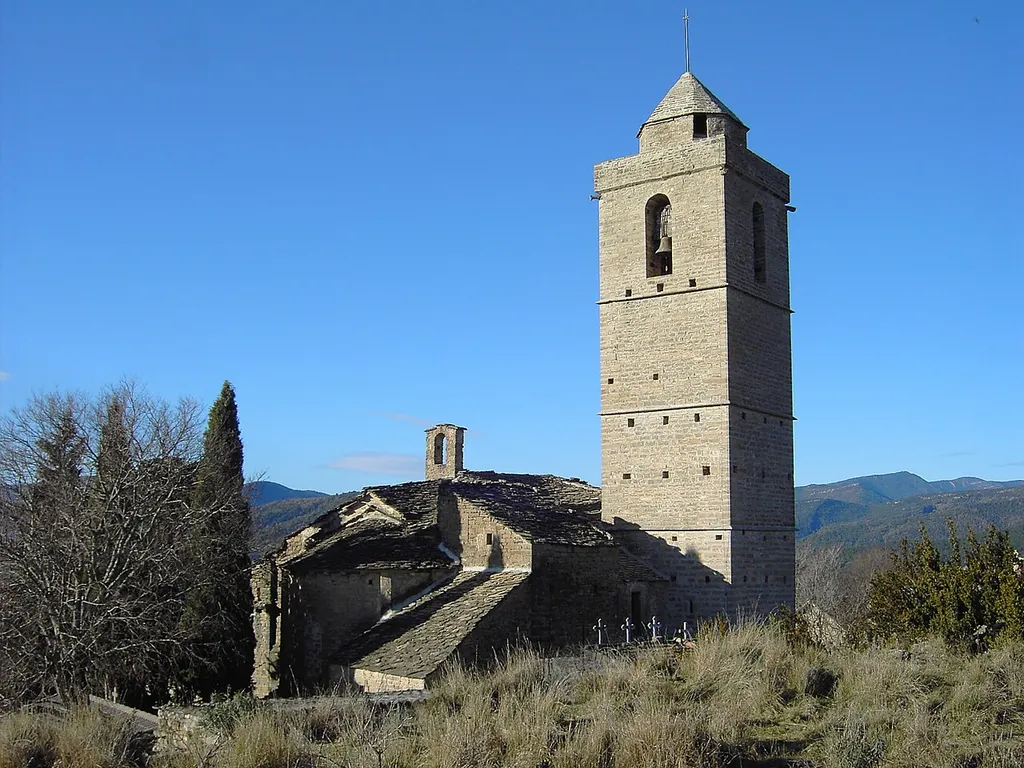 La iglesia de Guaso, perteneciente al municipio de Aínsa-Sobrarbe, en Huesca.