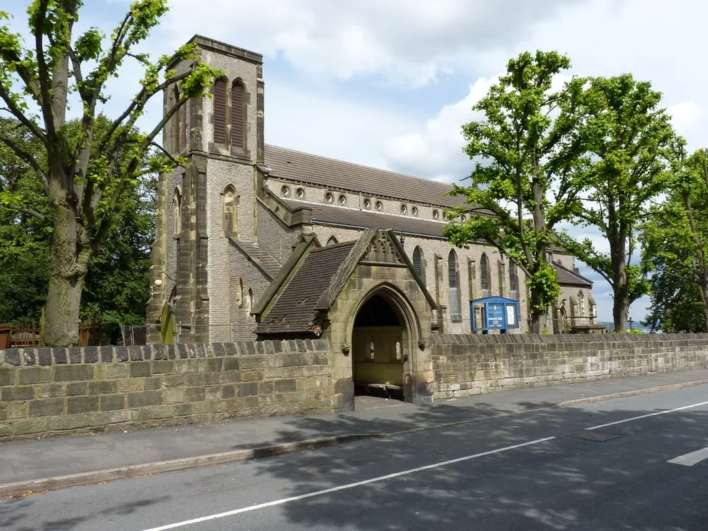 Parish church of St John the Evangelist, St John's Road, Kates Hill, Dudley, West Midlands, seen from the south