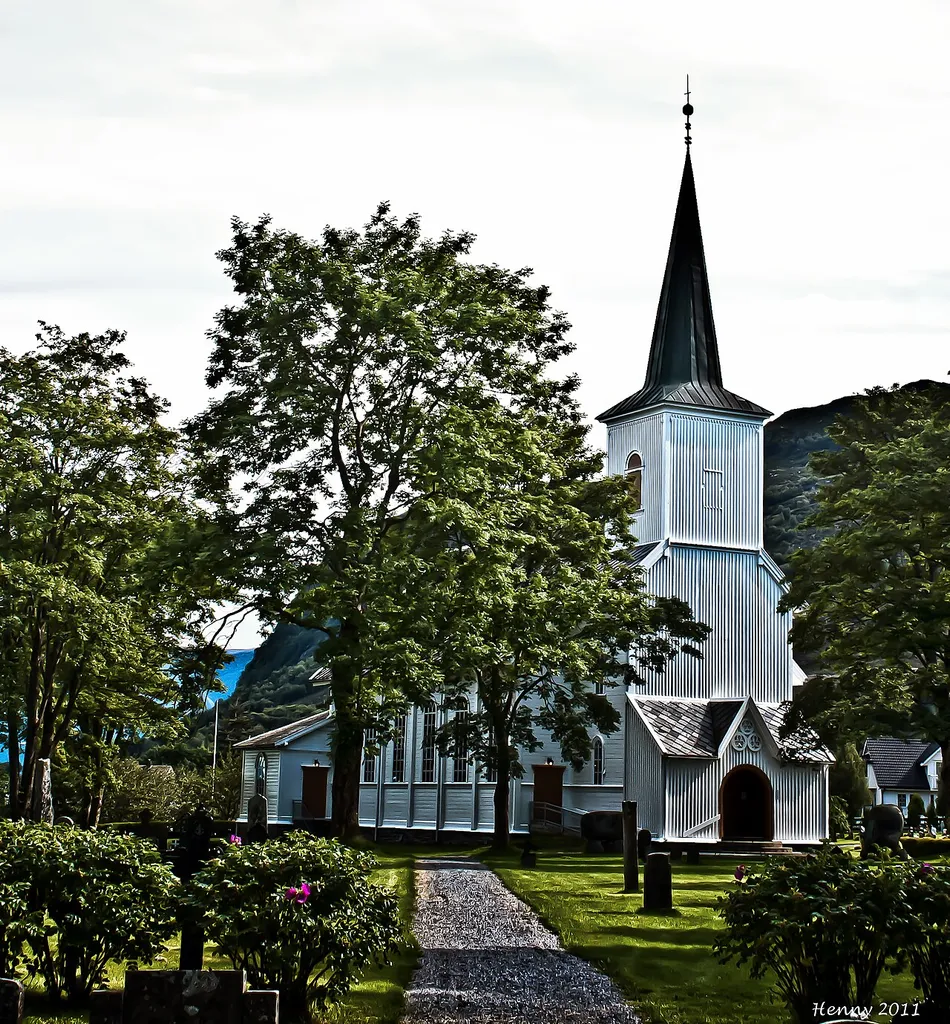 Hareid church in Hareid, Møre og Romsdal, Norway, from 1877.