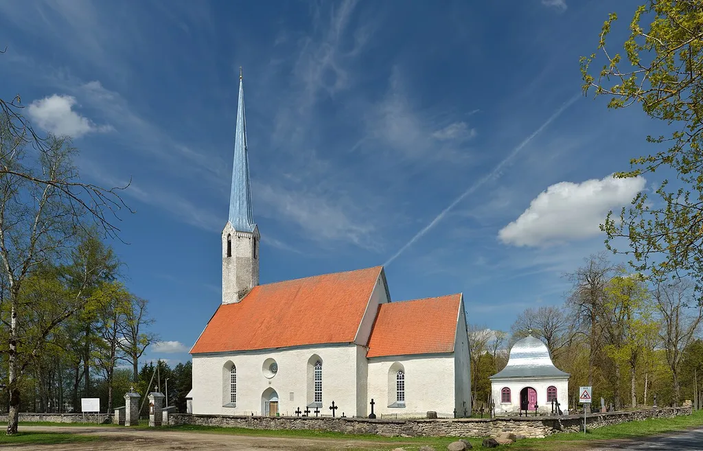 Väike-Maarja church, built as fortified church probably in 1470's. Walls thickness is up to 3,3 meters.