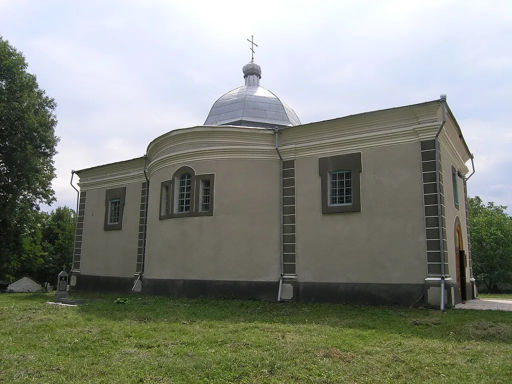 Церква Дмитра Солунського, розписана за проектом В. Тропініна, Кукавка, центр села