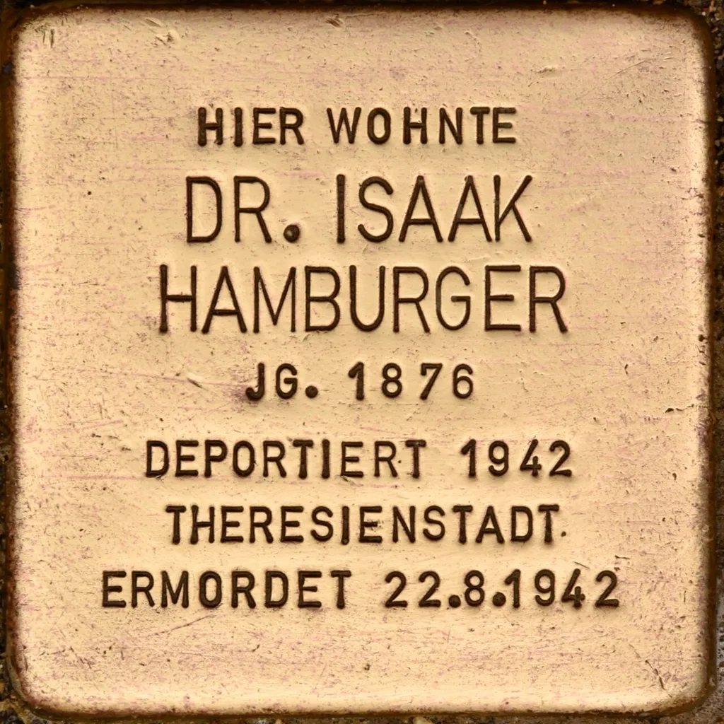 Stolperstein für Dr. Isaak Hamburger