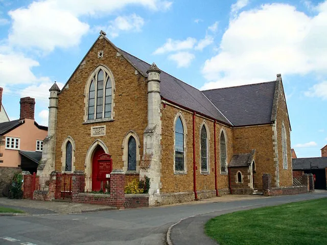 Methodist Chapel, Cropredy, Oxfordshire, seen from the west. Built in 1881 as a Wesleyan chapel.
