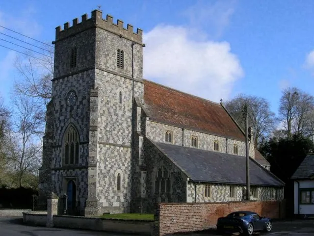All Saints and St Mary parish church, Chitterne, Wiltshire, seen from the south