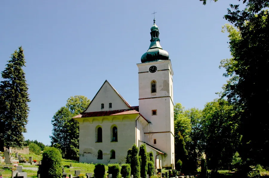 Rudník ; kostel sv. Václava, pohled na kostel od jihozápadu