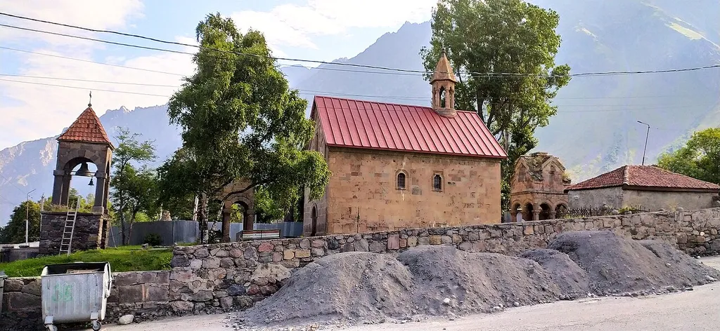 St. Gabriel the Archangel Church, Stepantsminda, Kazbegi Municipality, Mtskheta-Mtianeti region, Georgia.