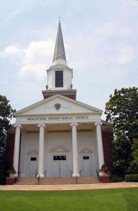 The front of the church's main entrance to the sanctuary.
