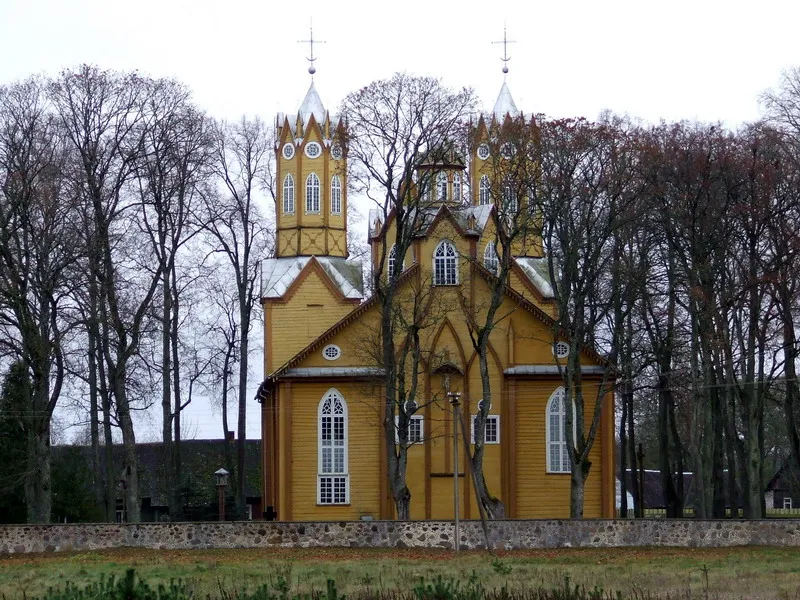 Šv. apaštalų Petro ir Pauliaus church, Nemajūnai, Lithuania.