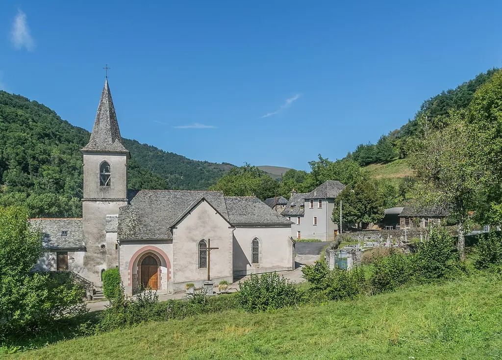Church of Notre Dame d'Aynès, commune of Sénergues, Aveyron, France