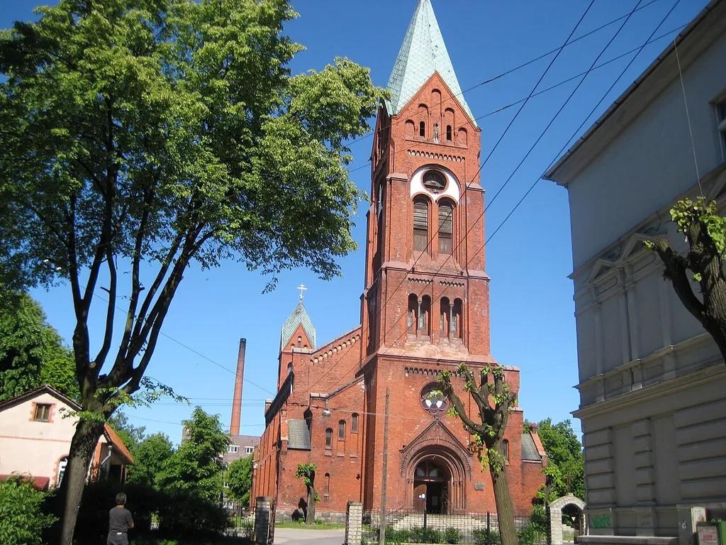 Church in Insterburg, East Prussia; situation in the year 2008