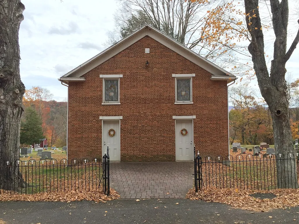 Old Hebron Lutheran Church along West Virginia Route 259 in Intermont, West Virginia, United States. Photographed by Justin A. Wilcox on October 25, 2015.