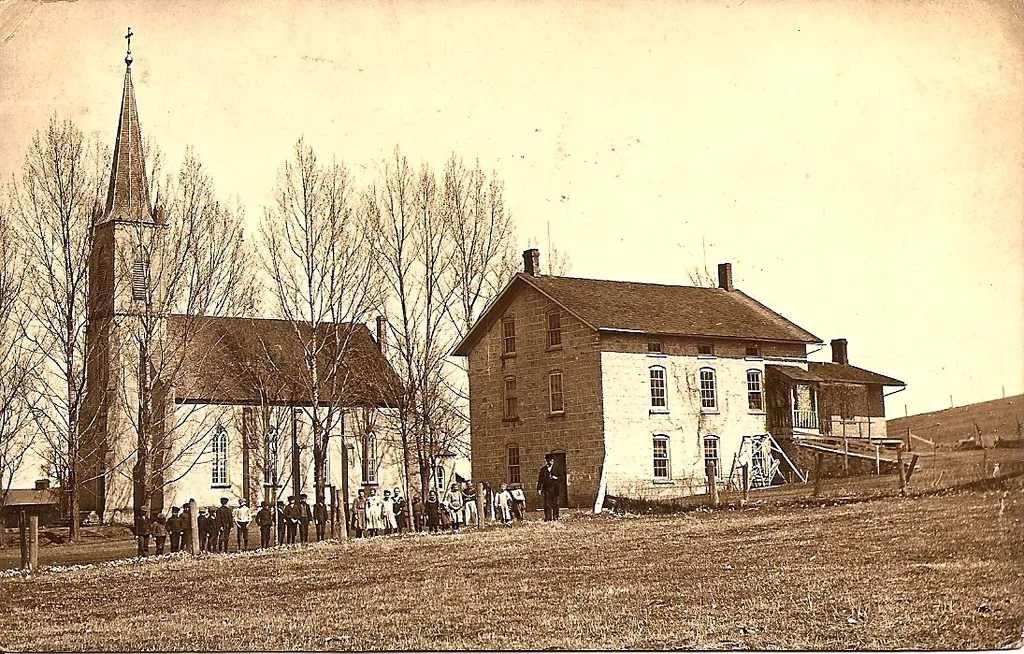Photograph of Immanuel Evangelical Lutheran Church, Mayville, Wisconsin - late 19th century
