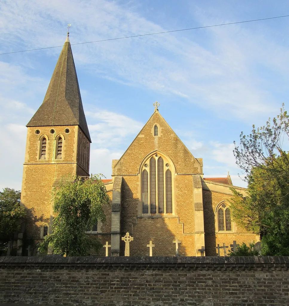 St Peter's Church, Burwood Road, Hersham, Borough of Elmbridge, Surrey, England. The Anglican parish churches of Hersham.