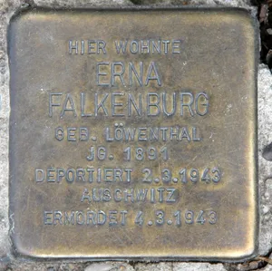 Stolperstein dedicated to Erna Falkenburg