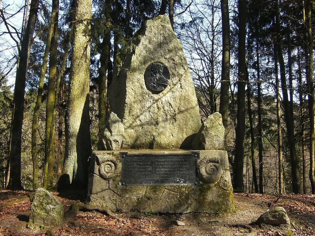 Der Barbarossastein bei Weingarten (Württemberg). Relief von Franz Xaver Eberhard