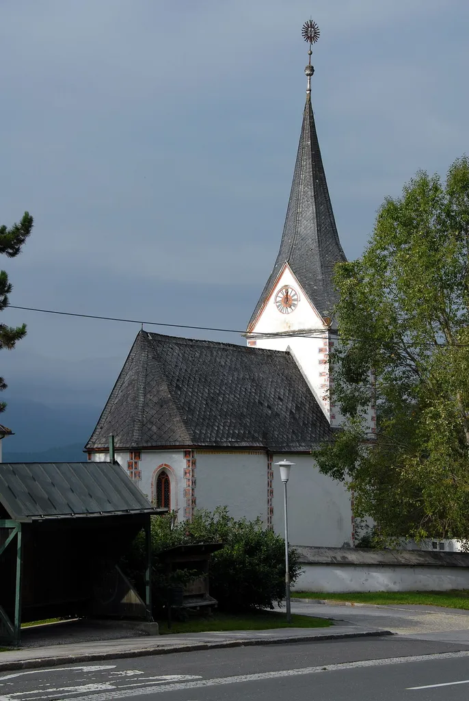 Former parish church Saint Egyd, currently used as mortuary, in the village Saint Egyden, municipality Velden am Wörthersee, district Villach-Land, Carinthia / Austria / EU