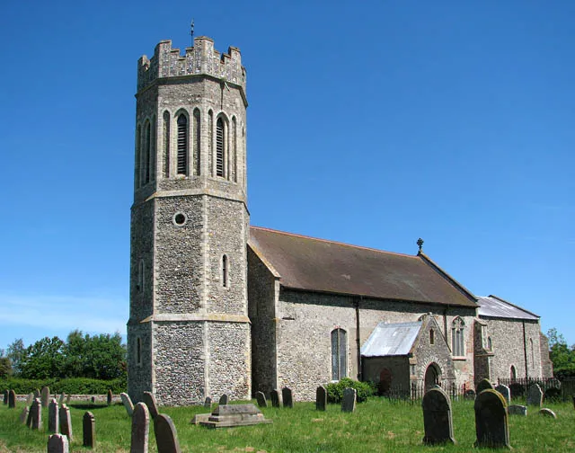 St Margaret's parish church, Toft Monks, Norfolk, seen from the southwest