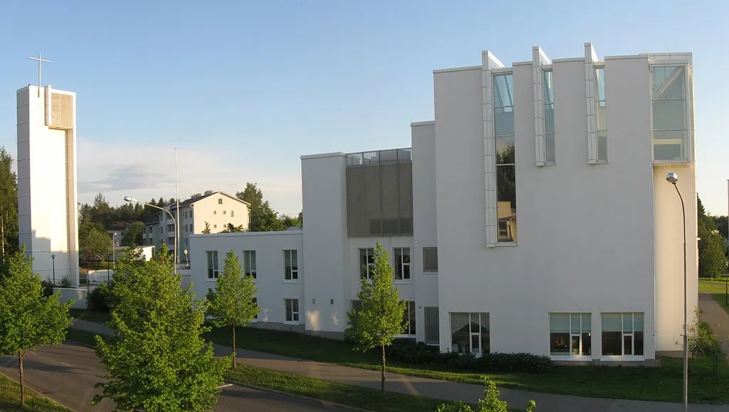 Noljakka Church in Joensuu, Finland. Completed in 1997. Architects: Ari-Jukka and Veijo Martikainen