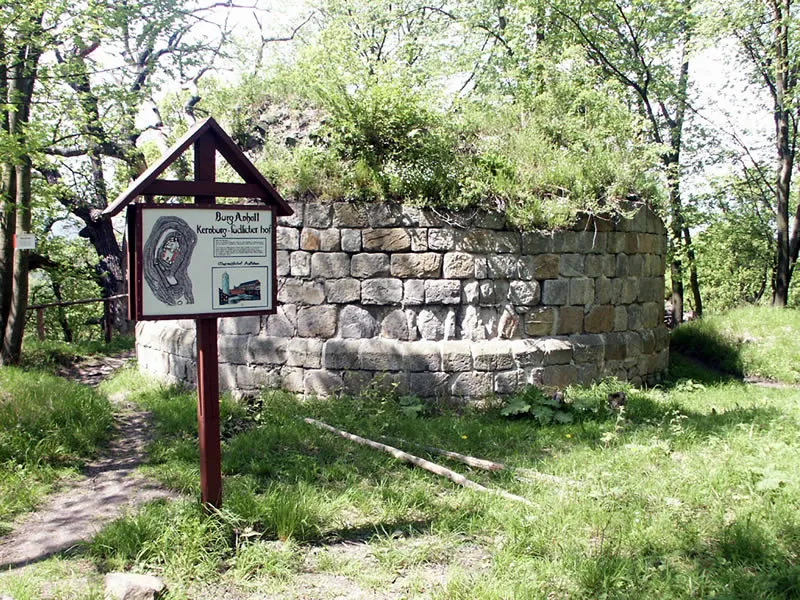 Foundation of the keep of Anhalt Castle, destroyed in 1140. Saxony-Anhalt, Germany
