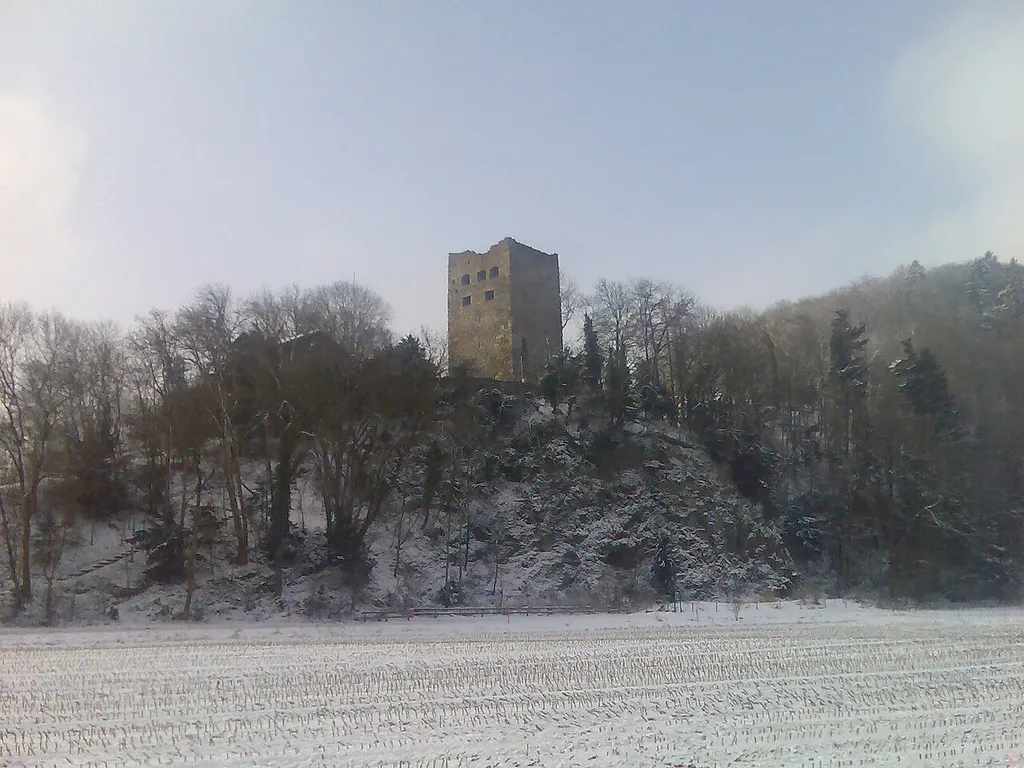 Burgruine "Schloss Blatten" aus nord-nordöstlicher Richtung