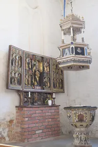 Stone baptismal font of Marienkirche (Gardelegen)
