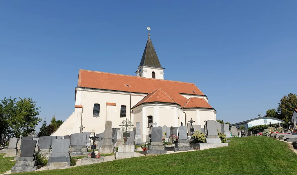 Catholic parish church at Großharras, Lower Austria, Austria