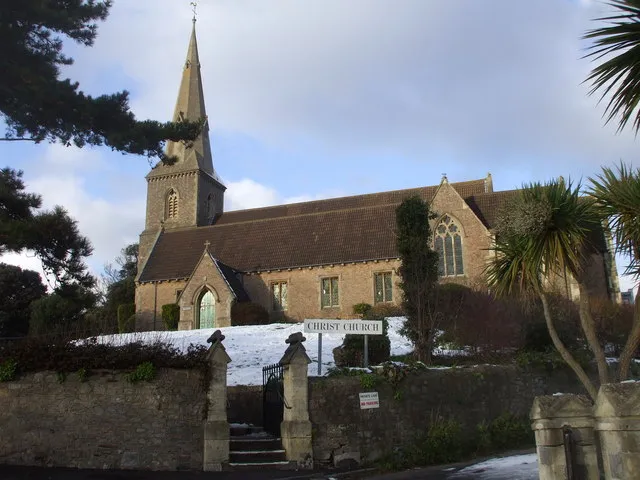 Christ Church parish church, Montpelier, Weston-super-Mare, Somerset, seen from south-southeast
