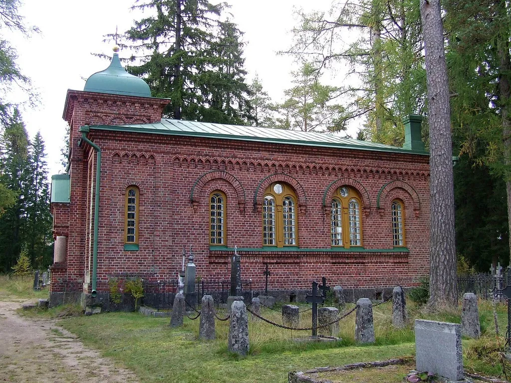 Church of the orthodox cemetery in Hamina, Finland