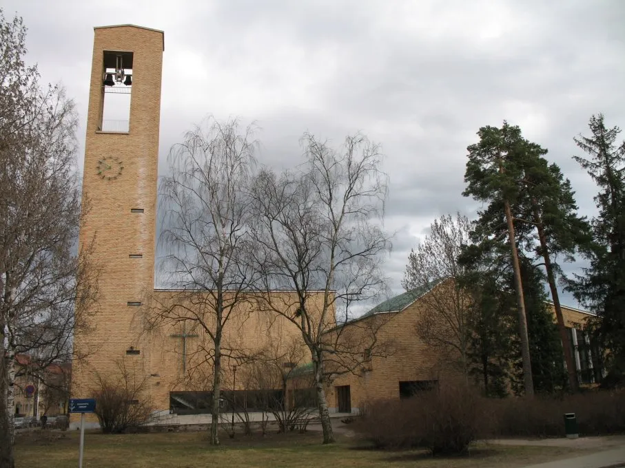 Meilahti Church, photo 2, situated in the Meilahti district of Helsinki, Finland.