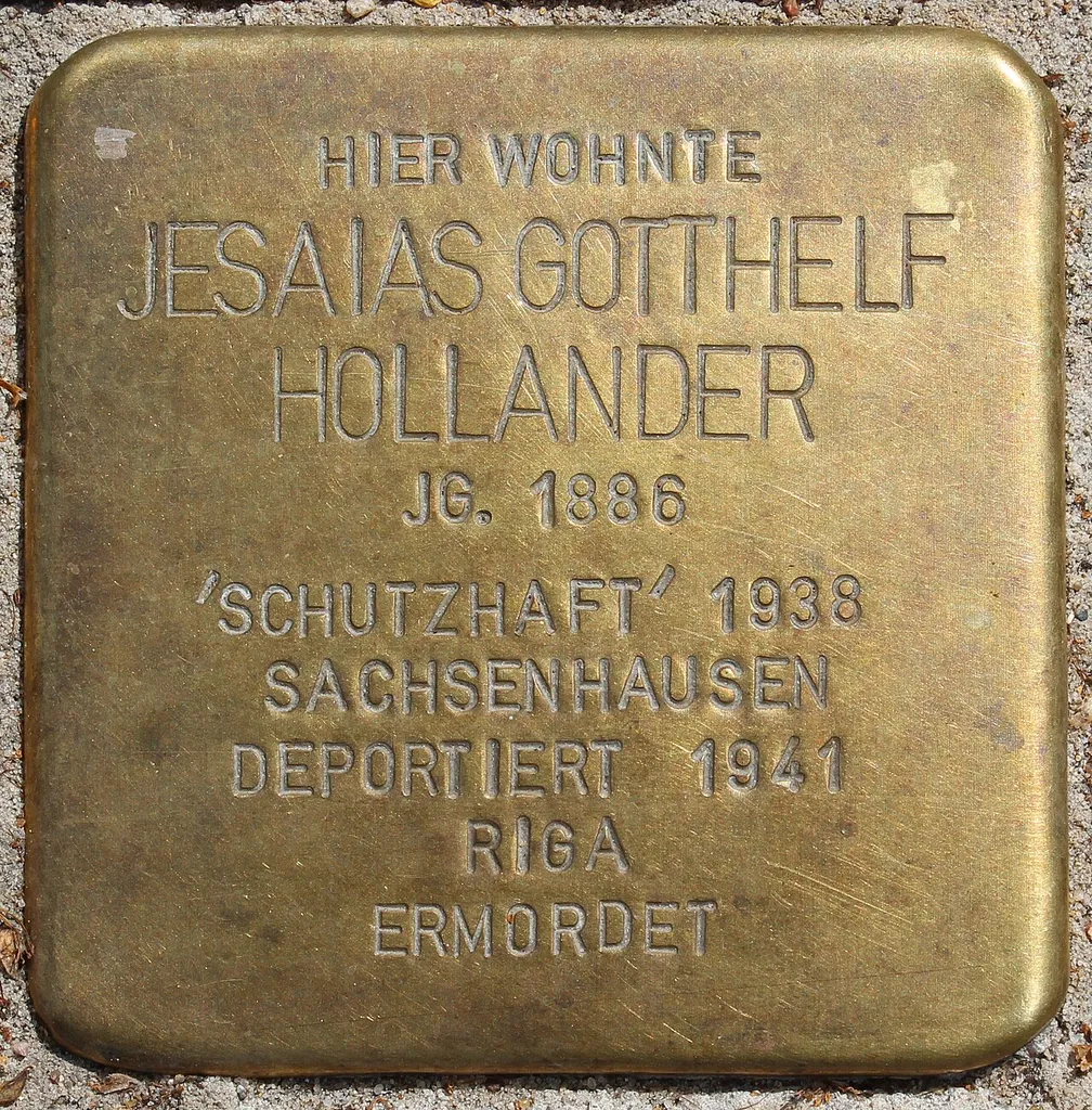Stolperstein dedicated to Jesaias Gotthelf Hollander