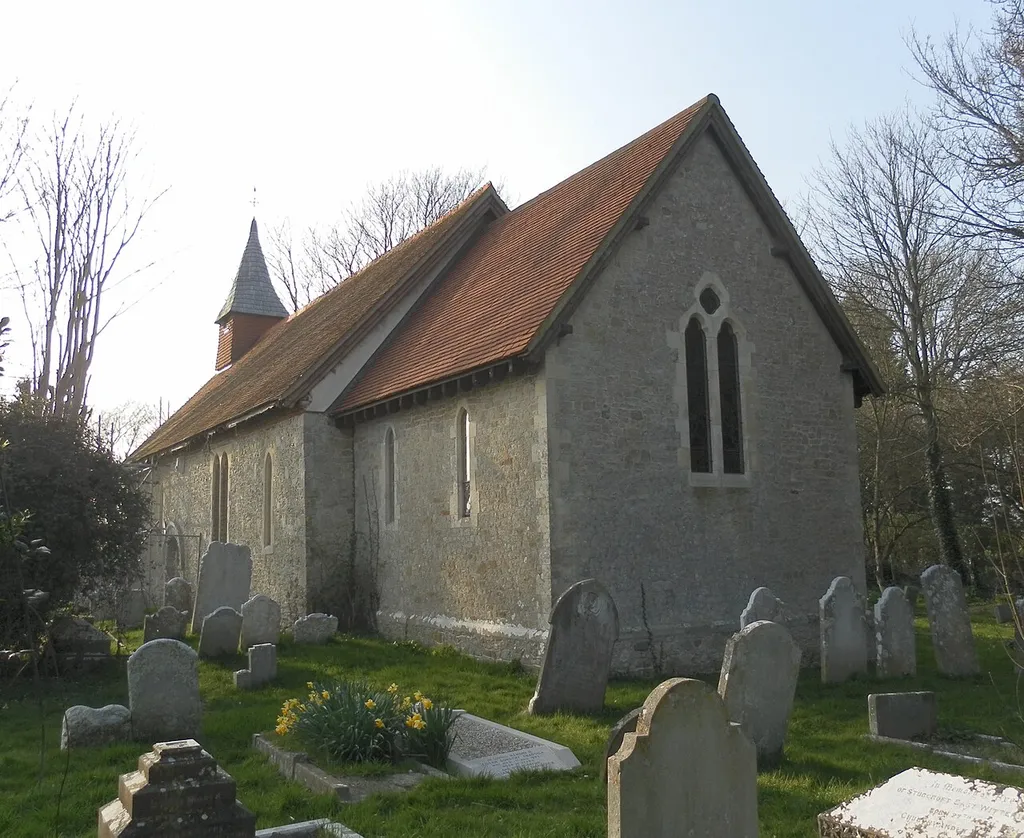 Former parish church of the Assumption of St Mary the Virgin, Church Farm Lane, East Wittering, West Sussex, England, seen from the east